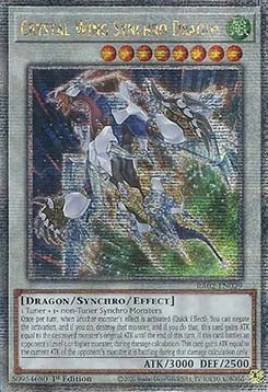 Kristallflügel-Synchrodrache RA02-DE029 Quarter Century Secret Rare Near Mint Deutsch 1. Auflage