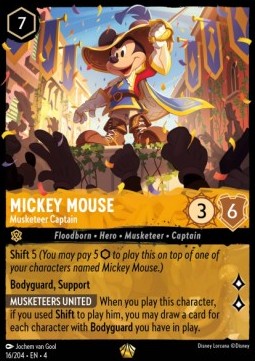 Mickey Mouse - Musketeer Captain 4URS-16 Legendary Near Mint Deutsch