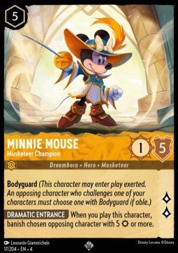 Minnie Mouse - Musketeer Champion (V.1) 4URS-17 Super Rare Near Mint Deutsch Foil