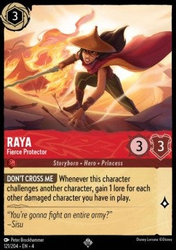 Raya - Fierce Protector 4URS-121 Super Rare Near Mint Deutsch