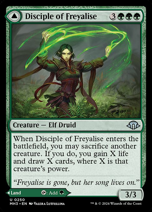 Disciple of Freyalise // Garden of Freyalise MH3-250 Uncommon Boosterfrisch Englisch