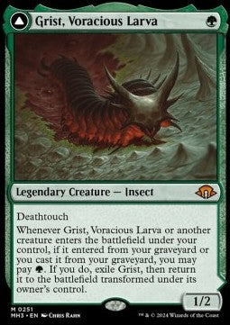 Grist, Voracious Larva // Grist, the Plague Swarm MH3-251 Mythic Near Mint Englisch