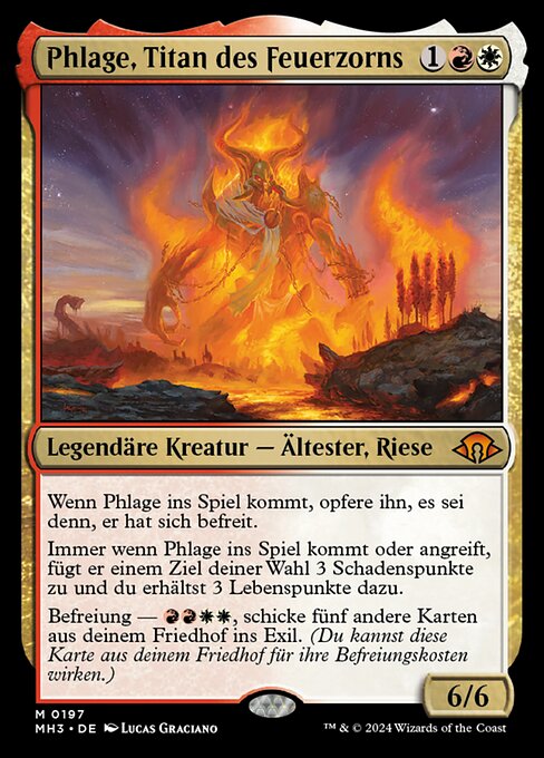Phlage, Titan des Feuerzorns MH3-197 Mythic Near Mint Deutsch
