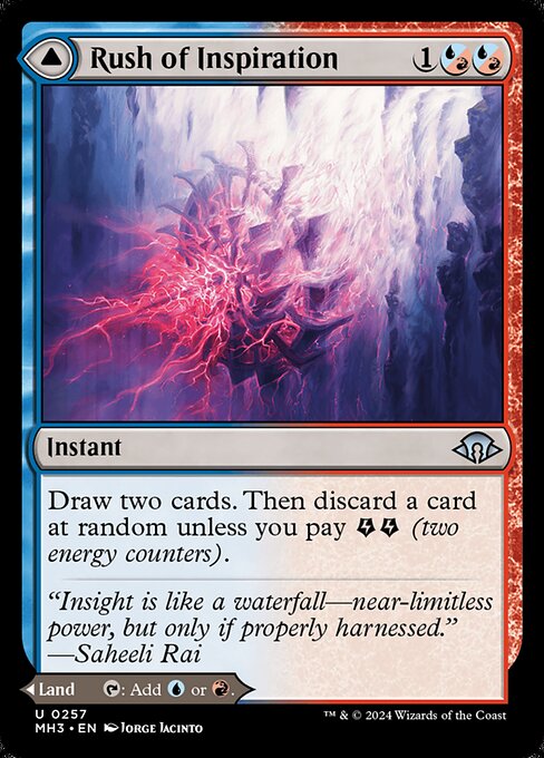 Rush of Inspiration // Crackling Falls MH3-257 Uncommon Boosterfrisch Englisch