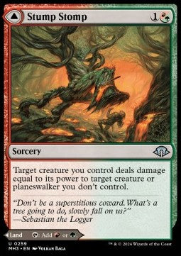 Stumpfstampfer // Brandweiden-Lichtung MH3-259 Uncommon Near Mint Deutsch Foil