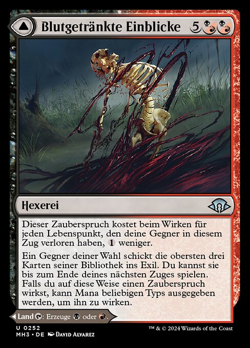 Blutgetränkte Einblicke // Blutgetränkter Morast MH3-252 Uncommon Near Mint Deutsch