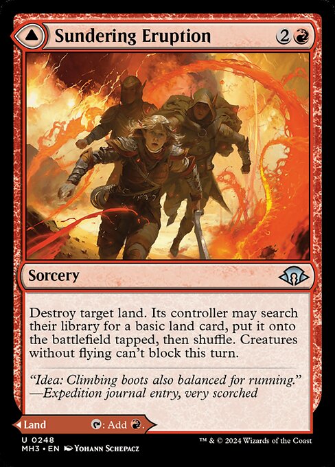 Sundering Eruption // Volcanic Fissure MH3-248 Uncommon Boosterfrisch Englisch Foil