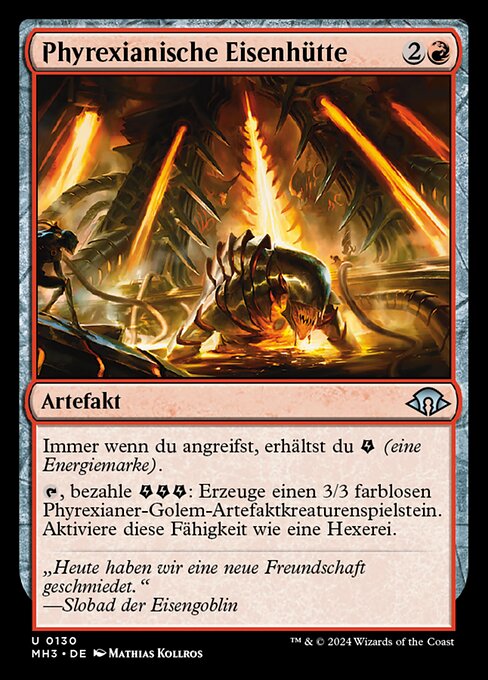 Phyrexianische Eisenhütte MH3-130 Uncommon Excellent Deutsch Foil