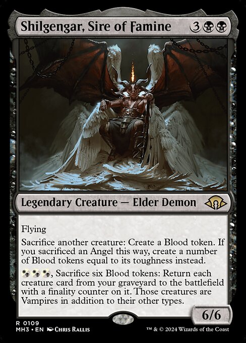 Shilgengar, Sire of Famine MH3-109 Rare Boosterfrisch Englisch Foil
