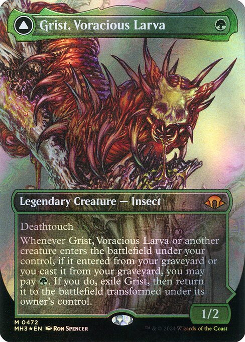 Grist, Voracious Larva // Grist, the Plague Swarm XMH3-472 Mythic Excellent Englisch Foil