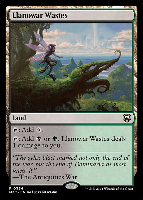 Llanowar-Ödland M3C-354 Rare Near Mint Englisch