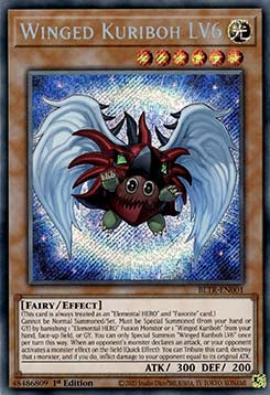 Geflügelter Kuriboh LV6 (V.1) BLTR-001 Secret Rare Excellent Deutsch 1. Auflage