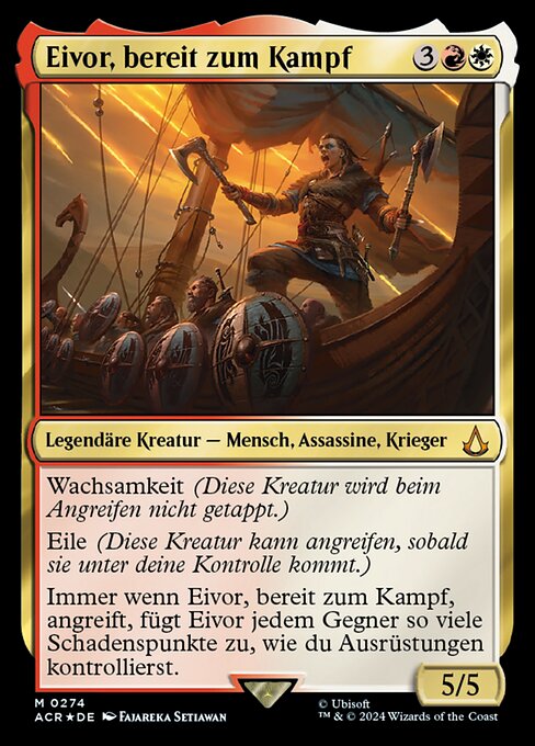 Eivor, Battle-Ready XACR-274 Mythic Near Mint Deutsch Foil
