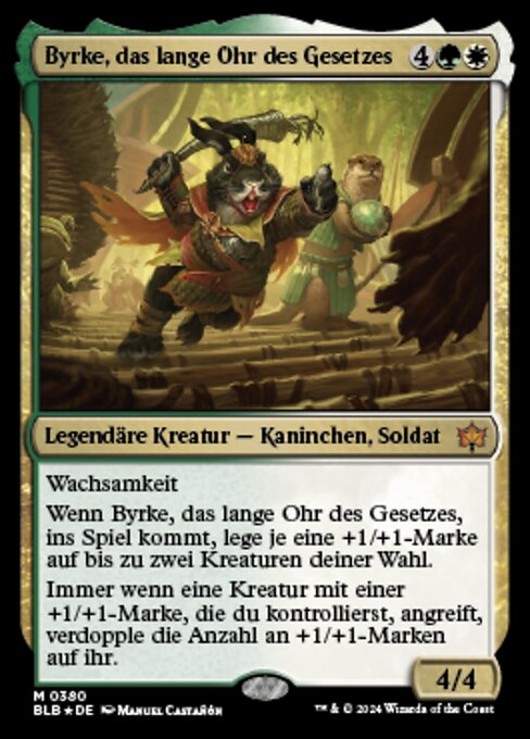 Byrke, Long Ear of the Law XBLB-380 Mythic Near Mint Deutsch Foil