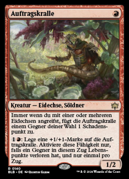 Auftragskralle BLB-140 Rare Near Mint Deutsch