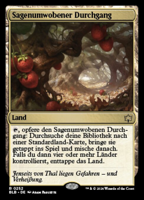 Sagenumwobener Durchgang BLB-252 Rare Excellent Deutsch Foil