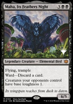 Maha, Its Feathers Night PBLB-100 Mythic Near Mint Englisch