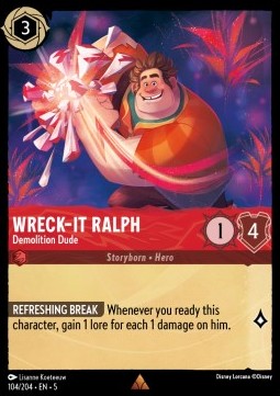 Wreck‐It Ralph - Demolition Dude 5SSK-104 Rare Near Mint Englisch
