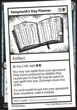Yawgmoth's Day Planner MB2PT- Special Excellent Englisch