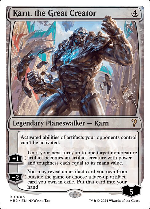 Karn, the Great Creator MB2-3 Rare Near Mint Englisch