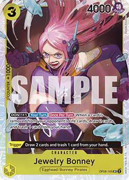 Jewelry Bonney (OP08-105) (V.1) OP08 Super Rare Excellent Englisch