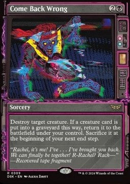 Come Back Wrong XDSK-309 Rare Excellent Englisch
