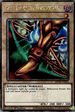 Rechtes Bein der Verbotenen MP24-002 Quarter Century Secret Rare Excellent Deutsch 1. Auflage