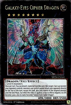 Galaxieaugen-Cipher-Drache MP24-044 Quarter Century Secret Rare Near Mint Deutsch 1. Auflage