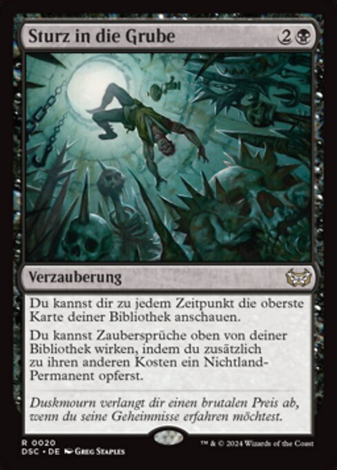 Sturz in die Grube DSC-20 Rare Near Mint Deutsch