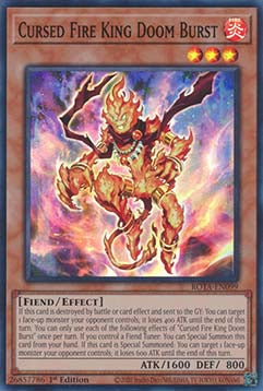 Verfluchter Feuerkönig Doom Burst ROTA-099 Super Rare Excellent Deutsch 1. Auflage