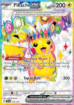 Pikachu ex SSP-219 Ultra Rare Near Mint Deutsch