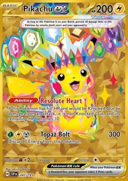 Pikachu ex SSP-247 Secret Rare Near Mint Englisch