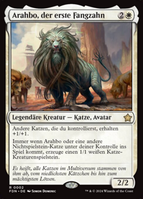 Arahbo, der erste Fangzahn FDN-2 Rare Near Mint Deutsch Foil