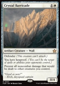 Crystal Barricade FDN-7 Rare Near Mint Englisch Foil