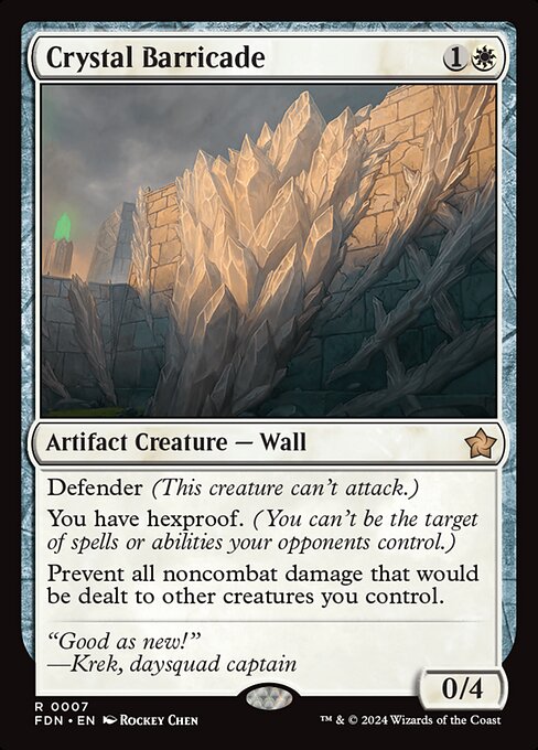 Crystal Barricade FDN-7 Rare Near Mint Englisch Foil