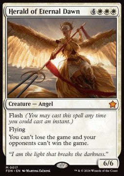 Herald of Eternal Dawn FDN-17 Mythic Excellent Englisch Foil
