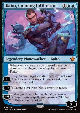 Kaito, Cunning Infiltrator FDN-44 Mythic Near Mint Englisch Foil