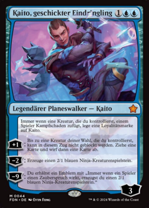 Kaito, geschickter Eindringling FDN-44 Mythic Near Mint Deutsch