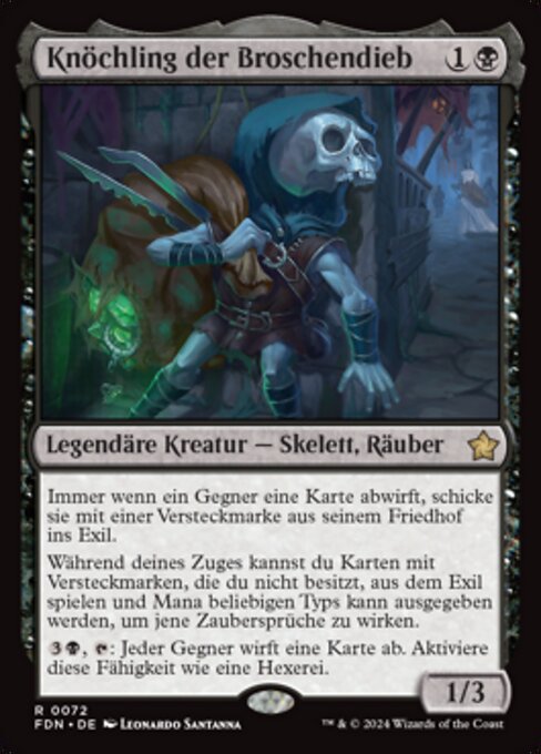Knöchling der Broschendieb FDN-72 Rare Near Mint Deutsch