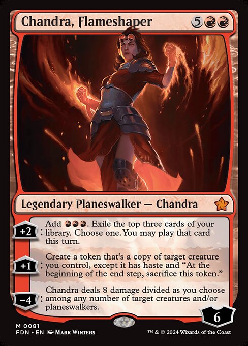 Chandra, Flameshaper FDN-81 Mythic Near Mint Englisch Foil
