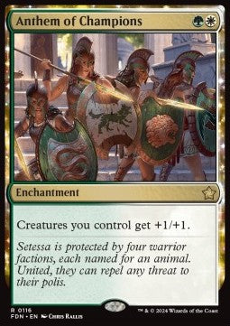 Anthem of Champions FDN-116 Rare Near Mint Englisch Foil
