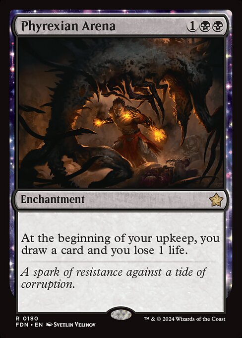 Phyrexian Arena FDN-180 Rare Near Mint Englisch