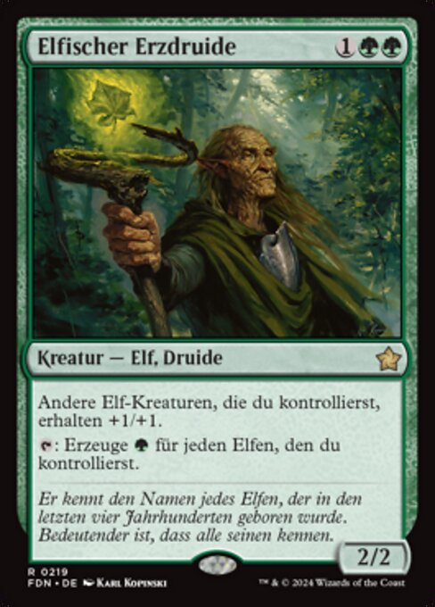 Elfischer Erzdruide FDN-219 Rare Near Mint Deutsch Foil
