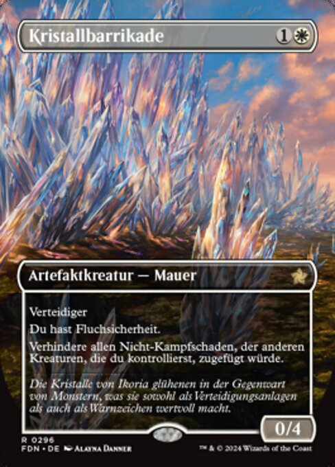 Kristallbarrikade (V.1) XFDN-296 Rare Near Mint Deutsch