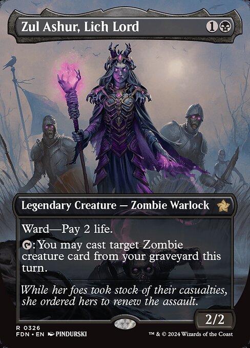 Zul Ashur, Lich Lord (V.1) XFDN-326 Rare Near Mint Englisch Foil
