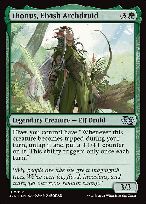 Dionus, Elvish Archdruid J25-52 Uncommon Near Mint Englisch