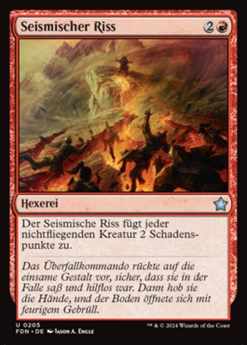 Seismischer Riss FDN-205 Uncommon Near Mint Deutsch Foil