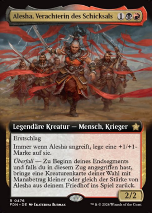 Alesha, Verachterin des Schicksals (V.3) XFDN-476 Rare Near Mint Deutsch Foil