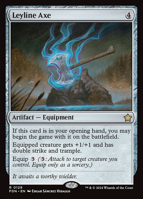 Leyline Axe FDN-129 Rare Near Mint Englisch Foil