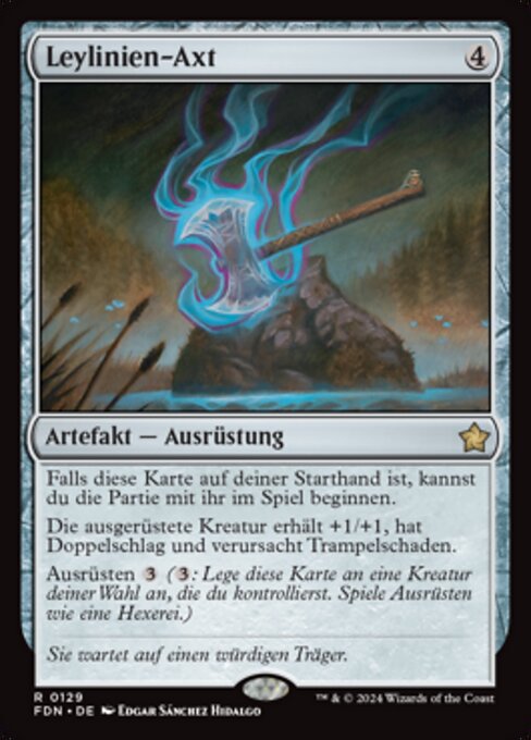Leyline Axe FDN-129 Rare Near Mint Deutsch Foil